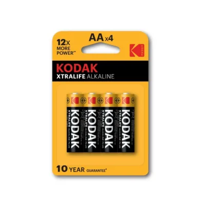 Kodak XTRALIFE 4×AA 2700mAh 1.5V leelispatareid, must/metallik, töötemperatuur -20–54°C