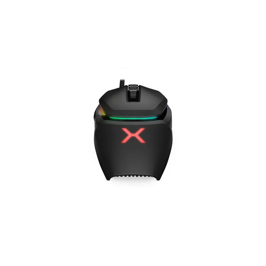 KRUX Bot KRX0115 must modulaarne 12800 DPI RGB juhtmega mängurihiir, 7 programmeeritavat nuppu, vahetatavad tagapaneelid, 121x67x40 mm, USB – 2