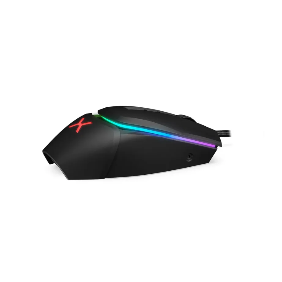 KRUX Bot KRX0115 must modulaarne 12800 DPI RGB juhtmega mängurihiir, 7 programmeeritavat nuppu, vahetatavad tagapaneelid, 121x67x40 mm, USB – 9