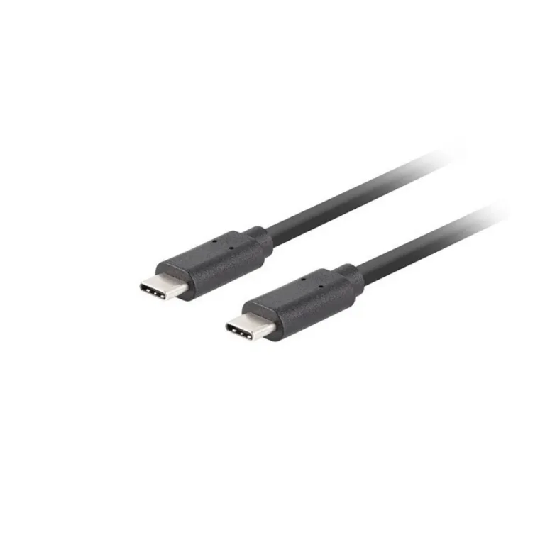 Lanberg CA-CMCM-32CU-0010-BK 1 m USB-C 3.2 Gen2 100 W must andme- ja laadimiskaabel, vask/kullatud kontaktidega