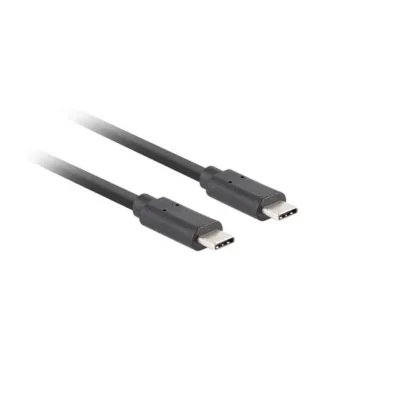 Lanberg CA-CMCM-32CU-0010-BK 1 m USB-C 3.2 Gen2 100 W must andme- ja laadimiskaabel, vask/kullatud kontaktidega