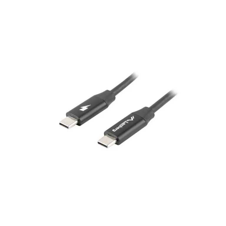 Lanberg CA-CMCM-40CU-0010-BK 1 m must USB-C 2.0 kiirlaadimiskaabel USB-C seadmetele