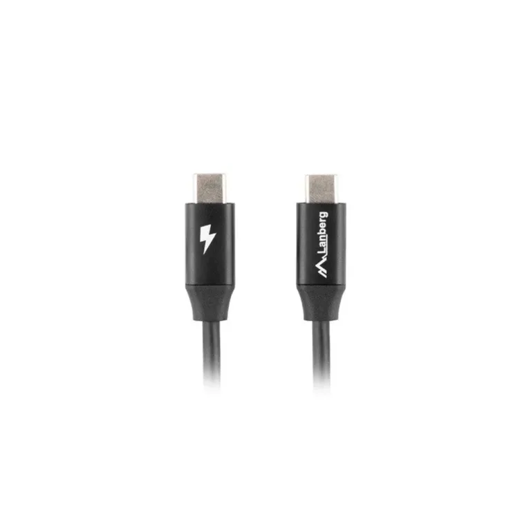 Lanberg CA-CMCM-40CU-0010-BK 1 m must USB-C 2.0 kiirlaadimiskaabel USB-C seadmetele