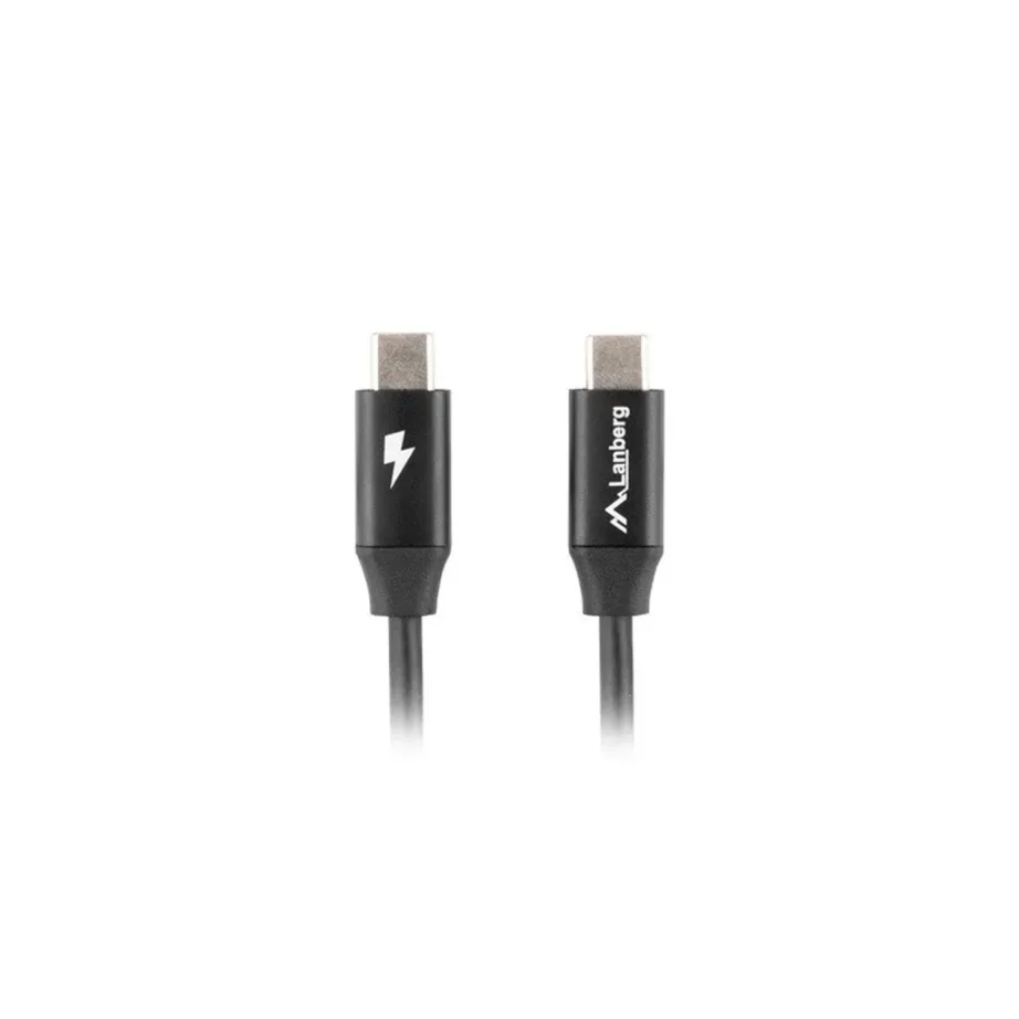 Lanberg CA-CMCM-40CU-0010-BK 1 m must USB-C 2.0 kiirlaadimiskaabel USB-C seadmetele