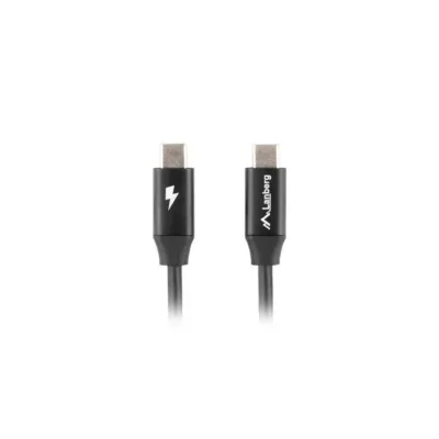 Lanberg CA-CMCM-40CU-0018-BK 1,8 m USB 2.0 USB-C (C-tüüp) kiirlaadimiskaabel, must, plastikmantel
