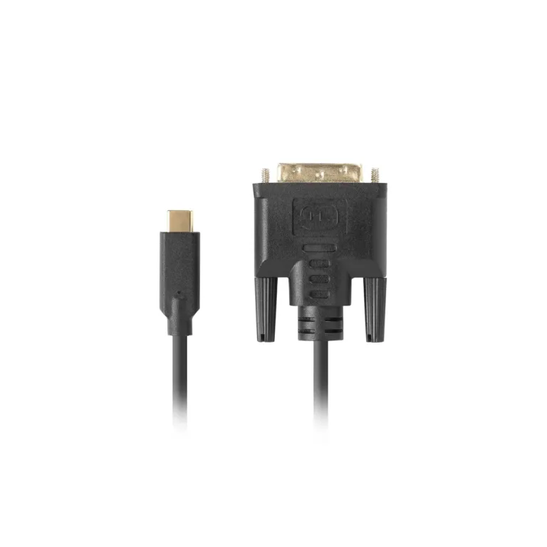 Lanberg CA-CMDV-10CU-0018-BK 1,8 m USB-C–DVI-D kaabel, 4K 60 Hz, must, HDR, kullatud kontaktid