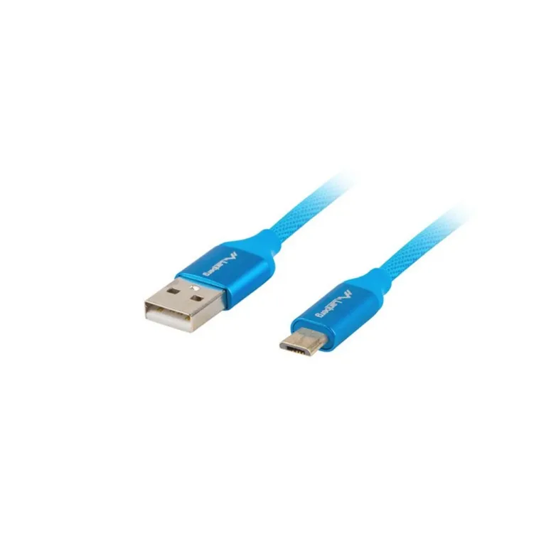 Lanberg CA-USBM-20CU-0018-BL 1,8 m sinine USB 2.0 A–Micro-B kaabel andmeedastuseks ja laadimiseks