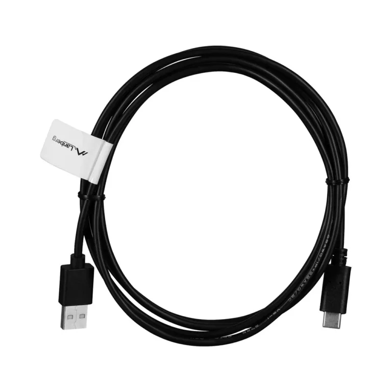 Lanberg CA-USBO-20CU-0018-BK 1,8 m USB-A – USB-C 2.0 kaabel must, kullatud kontaktid
