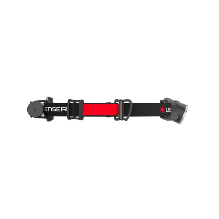 Ledlenser H8R 600 lm must/punane LED-pealamp, IPX4, 3400 mAh laetav aku, USB-laadija