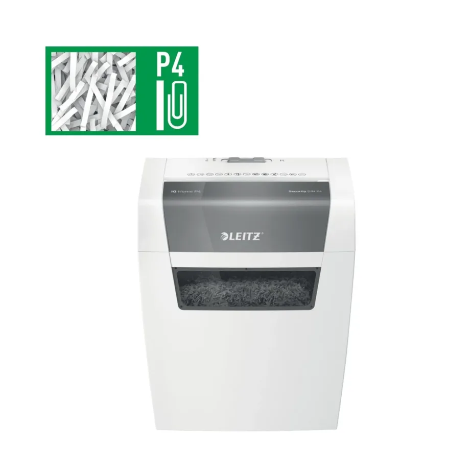 Leitz IQ Home 80340000 P4 ristlõikega 6-leheline valge paberihunt, 22 cm töölaius, 15L konteiner kodukontorisse – 7