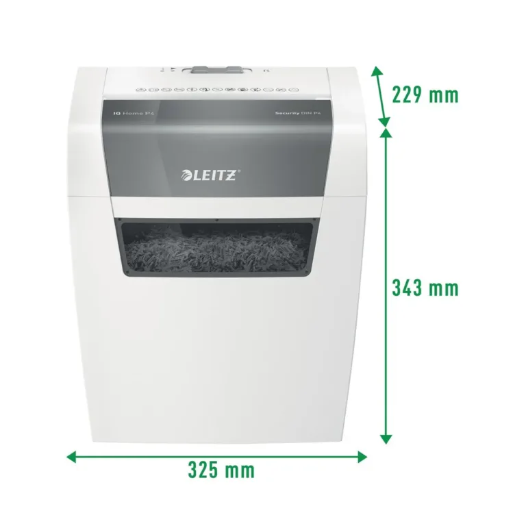Leitz IQ Home 80340000 P4 ristlõikega 6-leheline valge paberihunt, 22 cm töölaius, 15L konteiner kodukontorisse