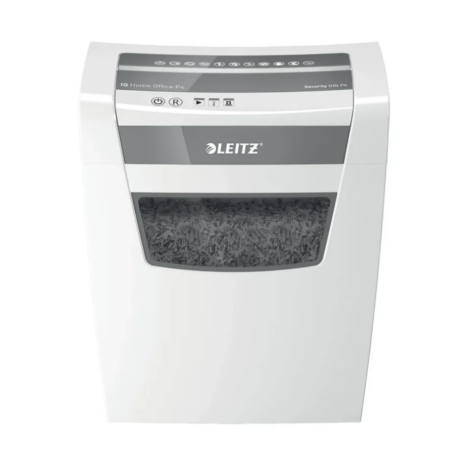 Leitz IQ Home Office 80090100 22 cm P-4 10-leheline valge paberipurustaja, 23L konteineriga kodukontorisse – 2