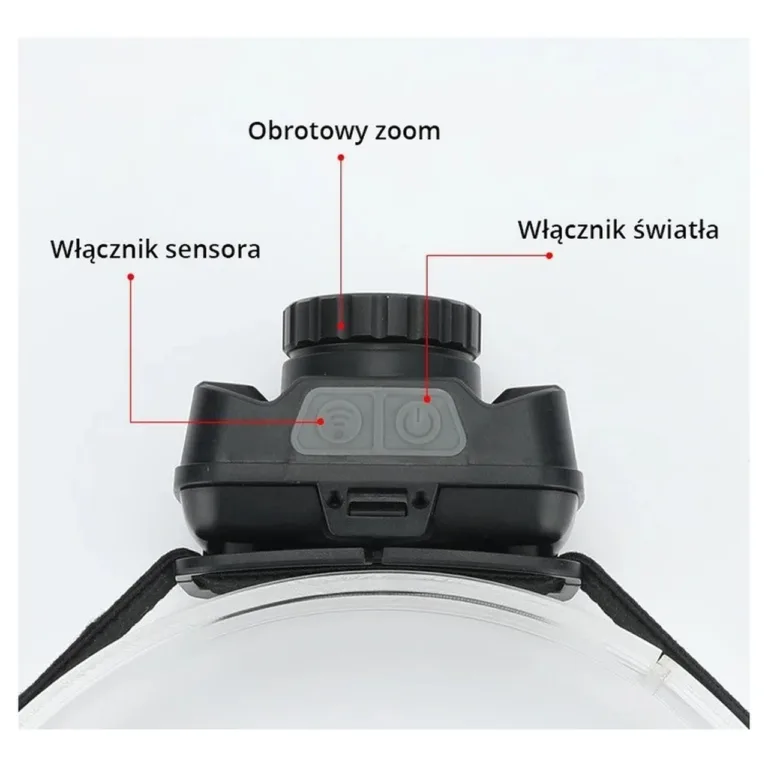 Libox LB0106 250lm laetav LED pealamp 5 režiimi ja anduriga, must löögikindel ABS korpus