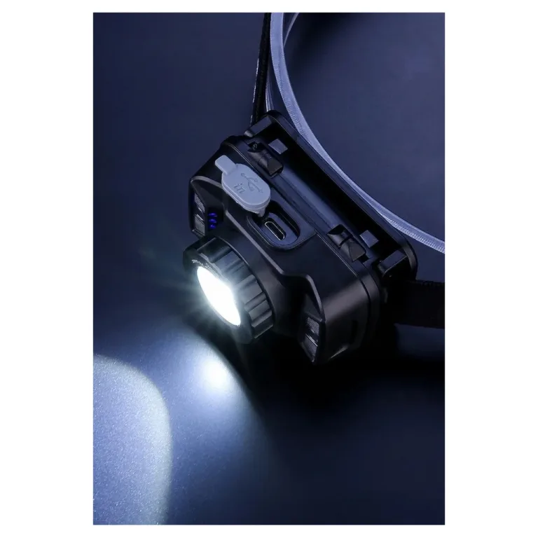 Libox LB0106 250lm laetav LED pealamp 5 režiimi ja anduriga, must löögikindel ABS korpus
