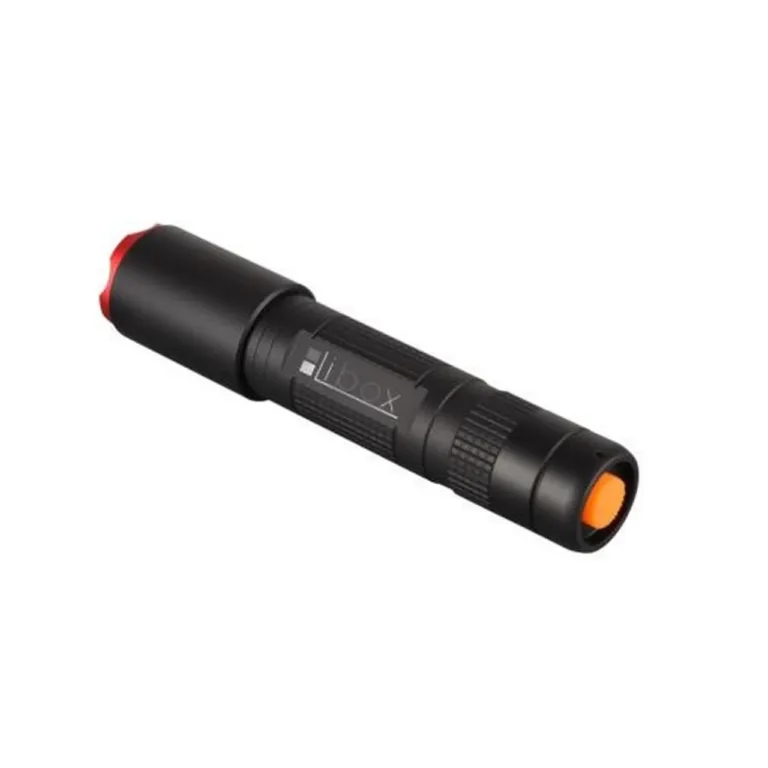 Libox LB0108 600 lm laetav LED-taskulamp, 137 mm, alumiinium, IPX4, 2200 mAh aku, USB-laadimine, must
