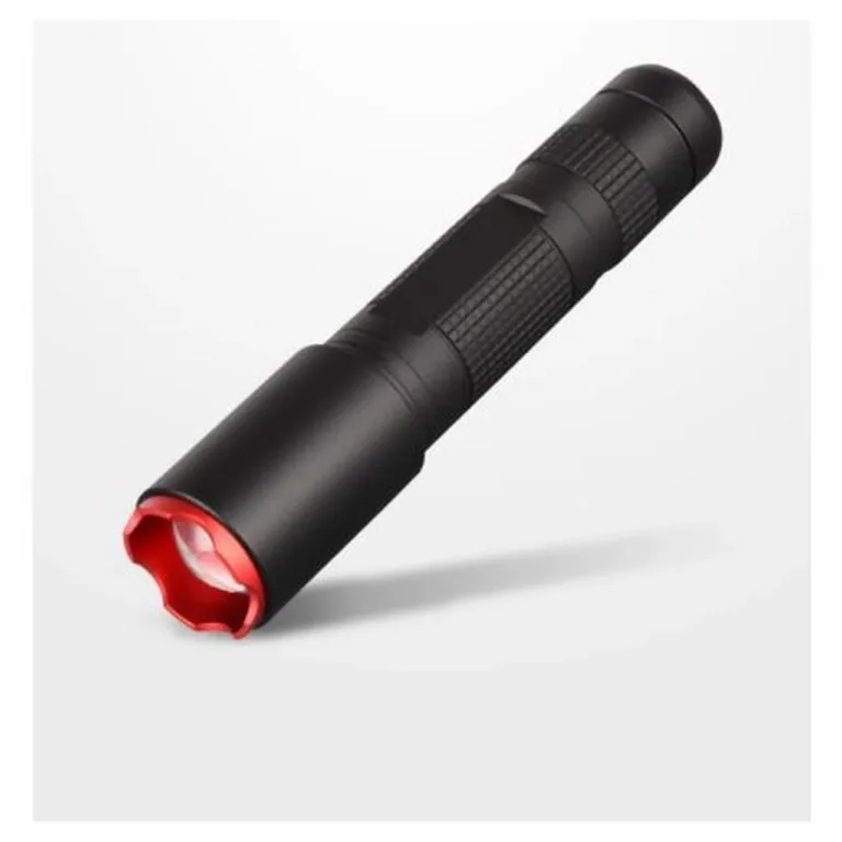 Libox LB0108 600 lm laetav LED-taskulamp, 137 mm, alumiinium, IPX4, 2200 mAh aku, USB-laadimine, must