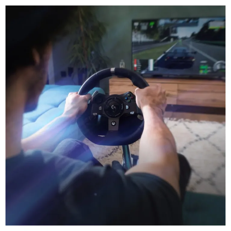 Logitech G G920 Driving Force 941-000123 rool ja pedaalid Xboxile ja PC-le, force feedback, USB, nahkkattega rool ja roostevabast terasest pedaalid