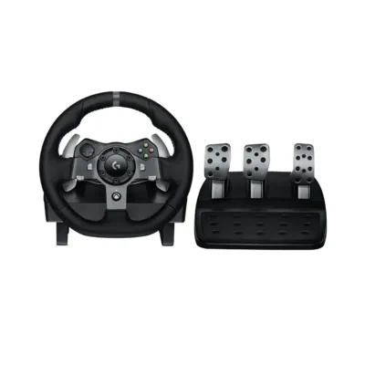 Logitech G G920 Driving Force 941-000123 rool ja pedaalid Xboxile ja PC-le, force feedback, USB, nahkkattega rool ja roostevabast terasest pedaalid