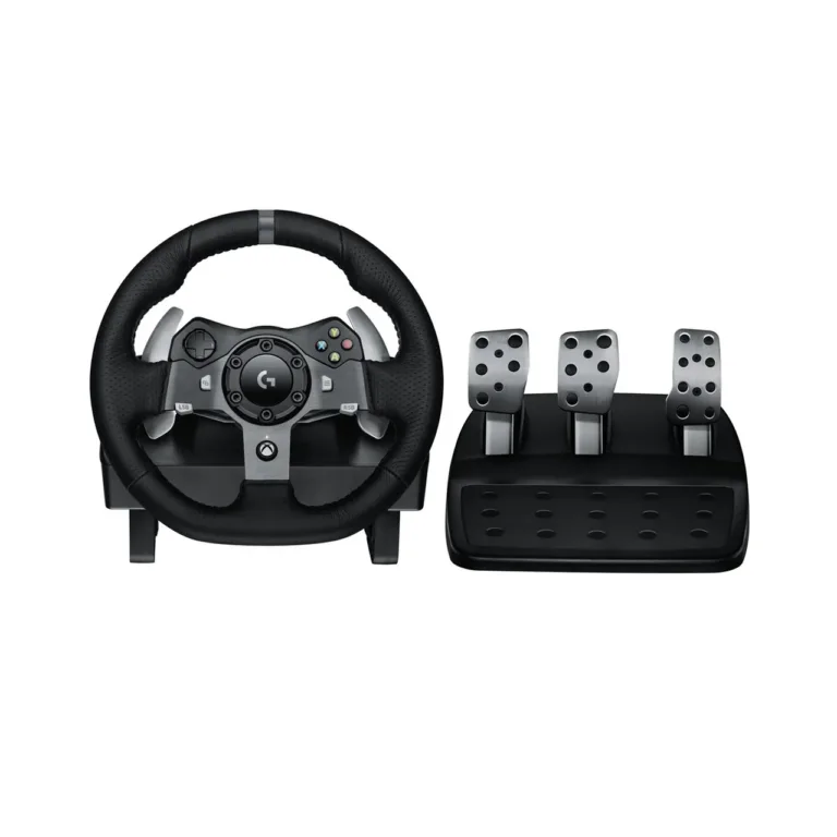 Logitech G G920 Driving Force 941-000123 rool ja pedaalid Xboxile ja PC-le, force feedback, USB, nahkkattega rool ja roostevabast terasest pedaalid