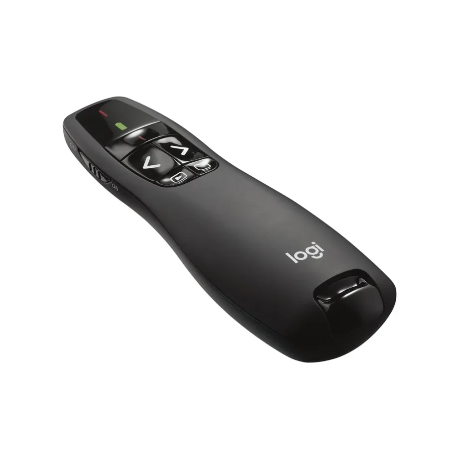 Logitech R400 15 m must juhtmevaba esitluspult laserpointeriga, USB-vastuvõtja, 2 AAA patareid – 5