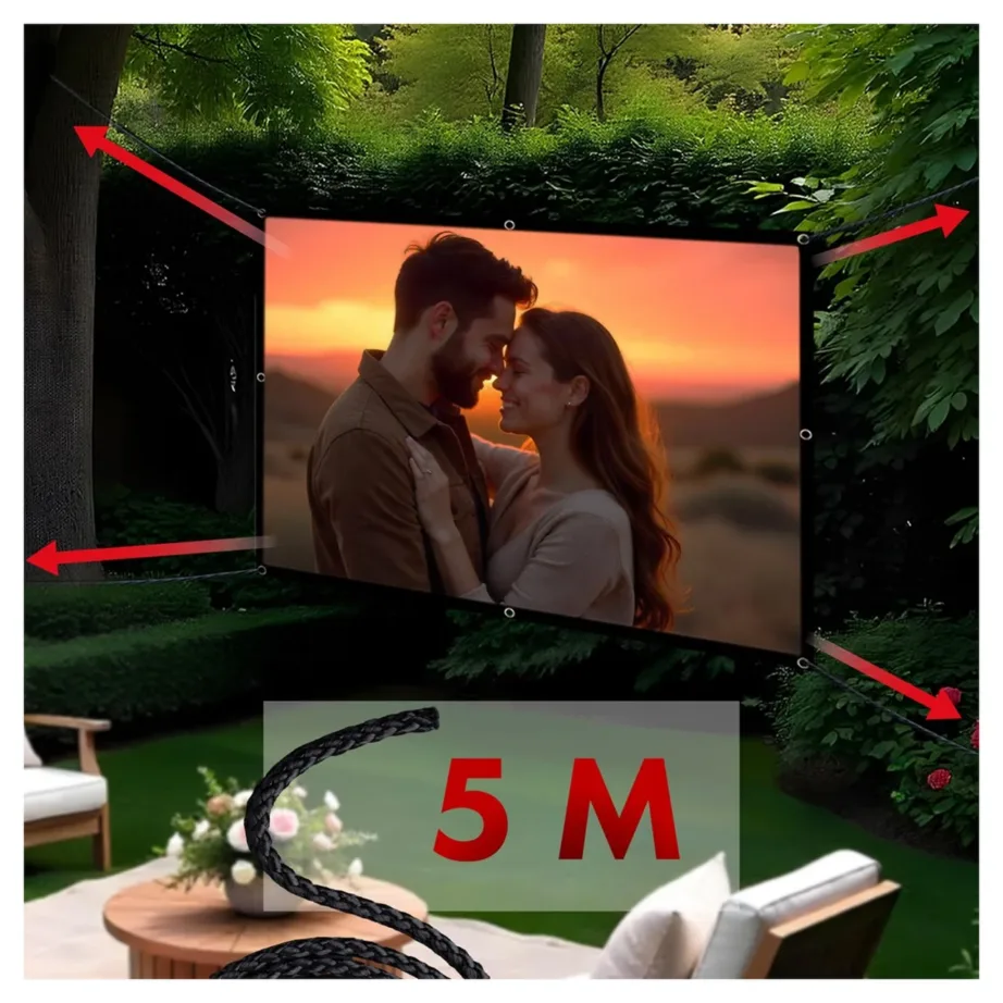 Maclean MC-166 84″ (175×131 cm) polüestrist riputatav/projektoriekraan 4:3 vaatenurgaga 179° – 2