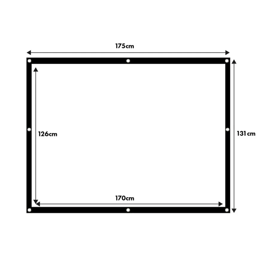 Maclean MC-166 84″ (175×131 cm) polüestrist riputatav/projektoriekraan 4:3 vaatenurgaga 179° – 8