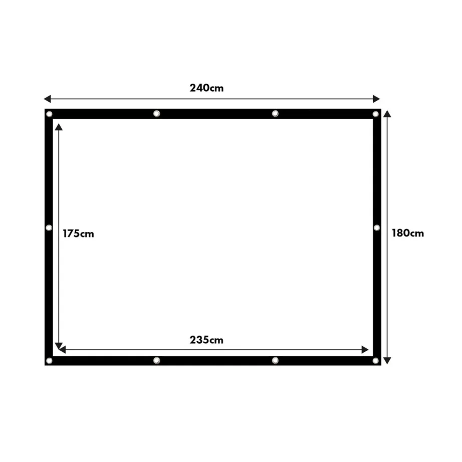 Maclean MC-169 120″ (240×180 cm) polüestrist vaba-/riputatav projektsiooniekraan 4:3 kuvasuhtega – 3