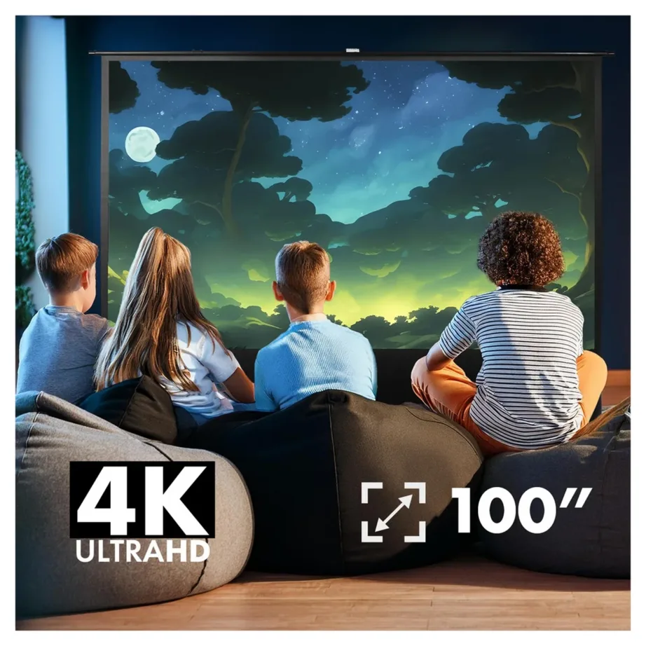 Maclean MC-211 100″ (215×190 cm) vaba põrandal seisev 4:3 projektsiooniekraan – 12