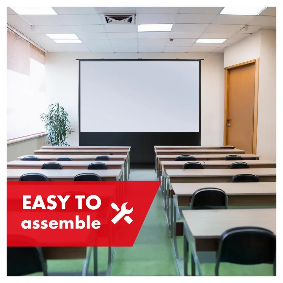 Maclean MC-211 100″ (215×190 cm) vaba põrandal seisev 4:3 projektsiooniekraan – 3