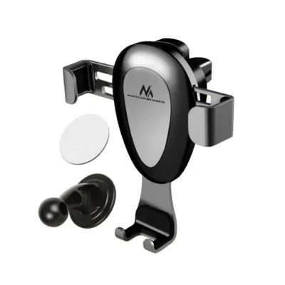 Maclean MC-324 valge universaalne autotelefoni hoidik ventilatsiooniavale, gravitatsiooniline, reguleeritava laiusega, kuni 90 mm