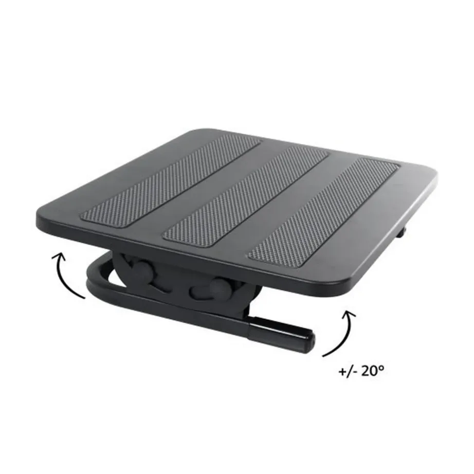 Maclean MC-831 38×30 cm metallist reguleeritav must jalatugi libisemisvastase põhjaga, kandevõimega 20 kg – 5