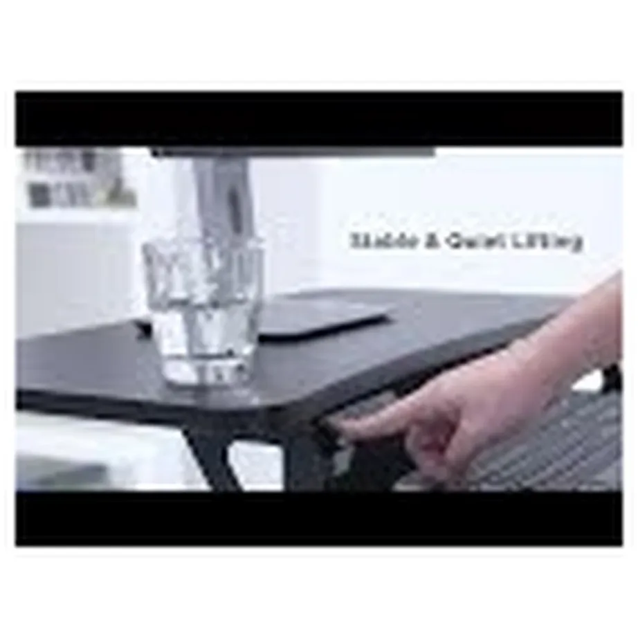 Maclean MC-835 elektriliselt reguleeritava kõrgusega must terasest töölaud, 72–122 cm, kandevõime 37 kg – 2