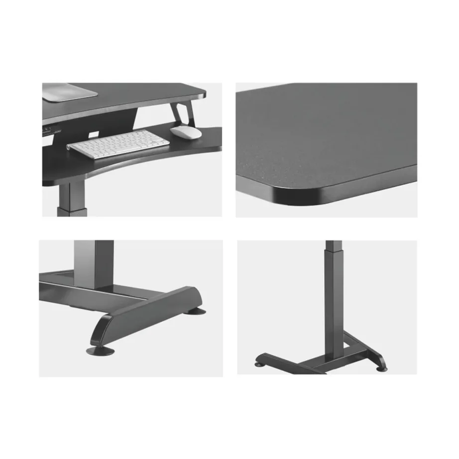 Maclean MC-835 elektriliselt reguleeritava kõrgusega must terasest töölaud, 72–122 cm, kandevõime 37 kg – 8