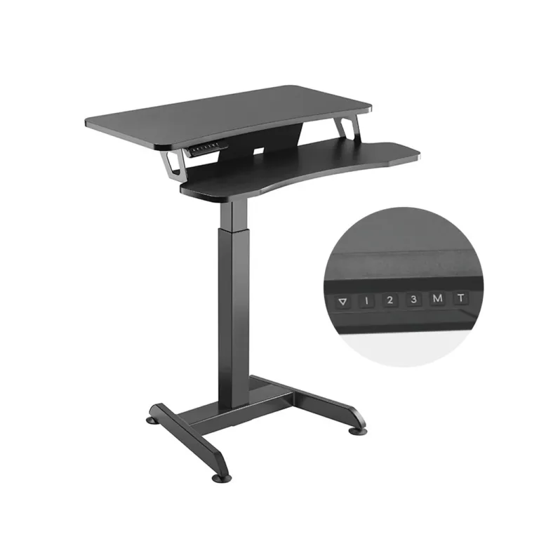 Maclean MC-835 elektriliselt reguleeritava kõrgusega must terasest töölaud, 72–122 cm, kandevõime 37 kg