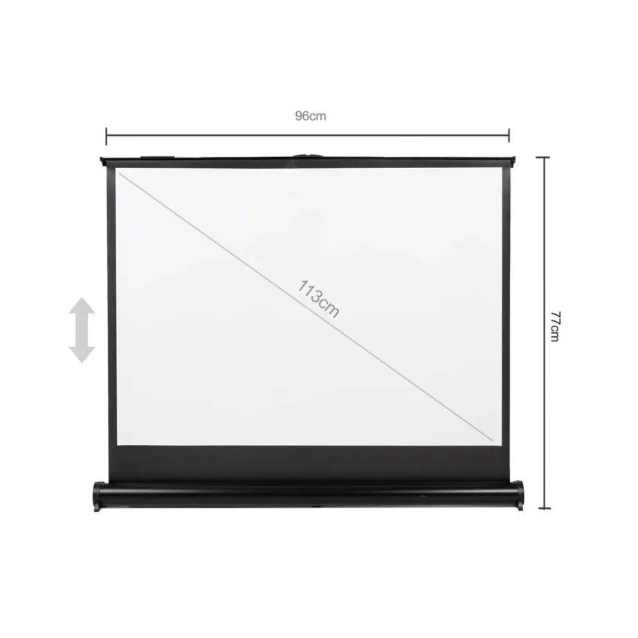 Maclean MC-961 96×77 cm valge 4:3 metallist lakke/seinale paigaldatav projektsiooniekraan – 2