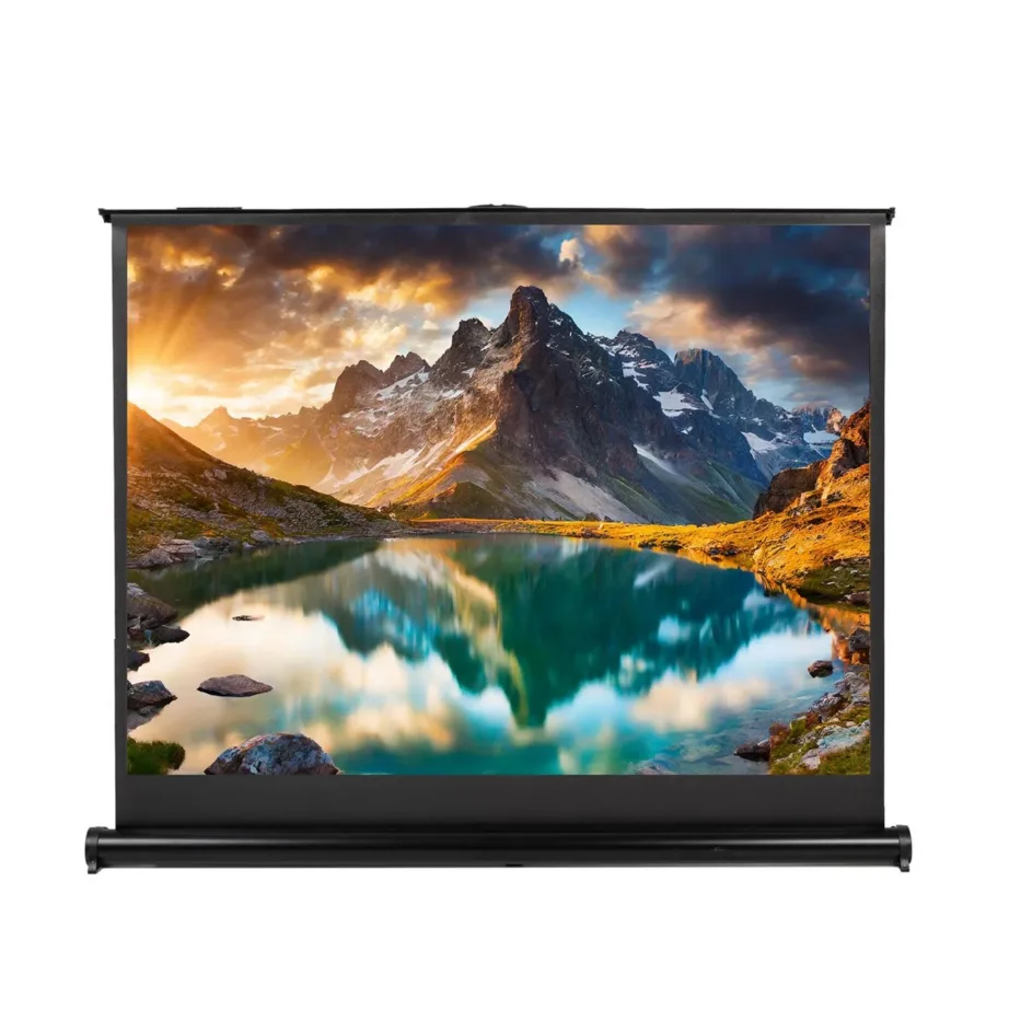 Maclean MC-961 96×77 cm valge 4:3 metallist lakke/seinale paigaldatav projektsiooniekraan – 5