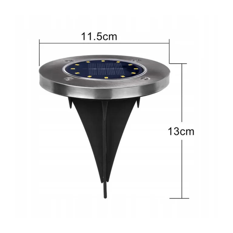 Maclean MCE318 0,7 W must päikeseenergial LED aialamp, 12 LED, 4000K, IP44, 200x250x110 mm, välitingimustesse