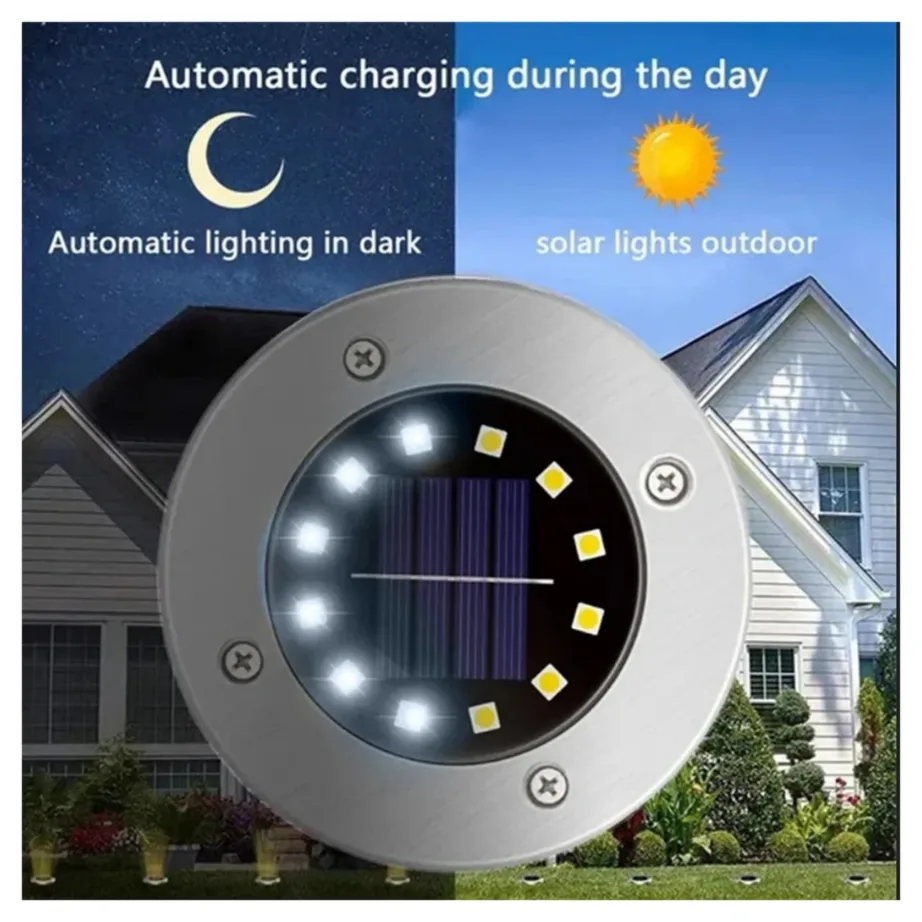 Maclean MCE318 0,7 W must päikeseenergial LED aialamp, 12 LED, 4000K, IP44, 200x250x110 mm, välitingimustesse – 6