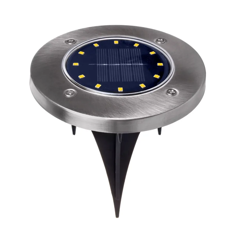 Maclean MCE318 0,7 W must päikeseenergial LED aialamp, 12 LED, 4000K, IP44, 200x250x110 mm, välitingimustesse