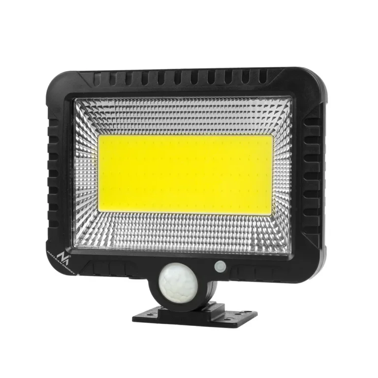 Maclean MCE438 5W 400 lm 160x150x80 mm must päikeseenergial töötav LED välisseinalamp liikumisanduriga, IP44, valge valgus