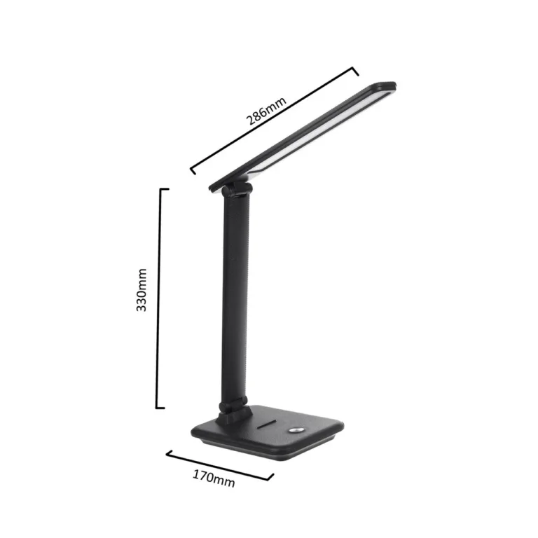 Maclean MCE614 B 9W must LED lauavalgusti, hämardatav ja kallutatav, 1 pirn, kodukontorisse