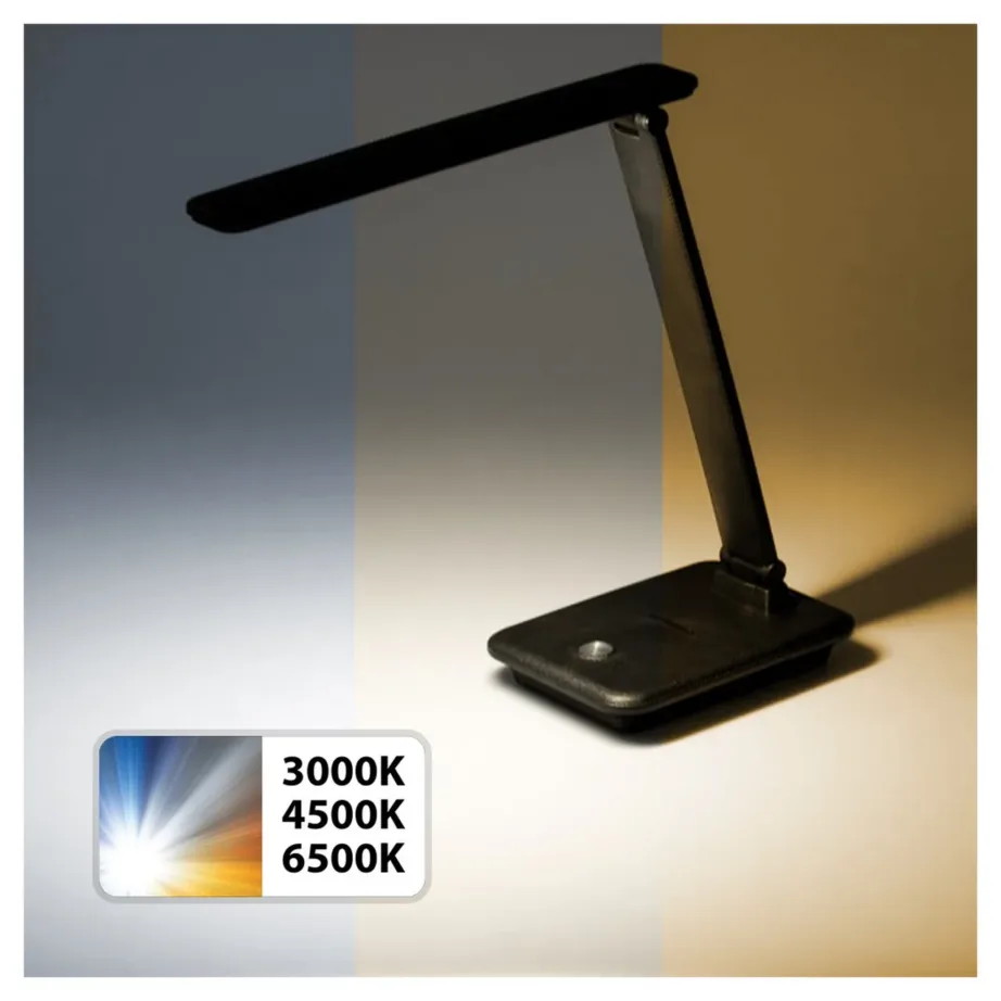 Maclean MCE614 B 9W must LED lauavalgusti, hämardatav ja kallutatav, 1 pirn, kodukontorisse – 9