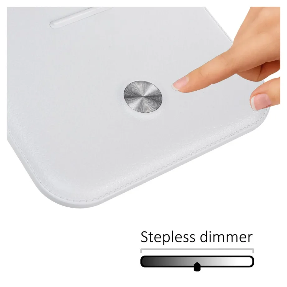 Maclean MCE614W 9W valge dimmerdatav LED lauavalgusti reguleeritava kaldega, 3000K/4500K/6500K, kodukontorisse – 11