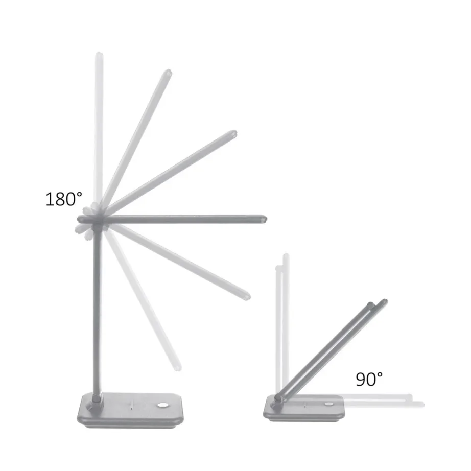 Maclean MCE614W 9W valge dimmerdatav LED lauavalgusti reguleeritava kaldega, 3000K/4500K/6500K, kodukontorisse – 3