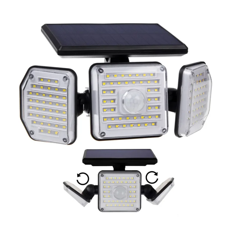 Maclean MCE615 4W must IP65 päikesepaneeliga LED seinavalgusti liikumis- ja hämarussensoriga 320 lm 4000K, liitium-ioonaku, välitingimustesse (aeda, fassaadile, terrassile)