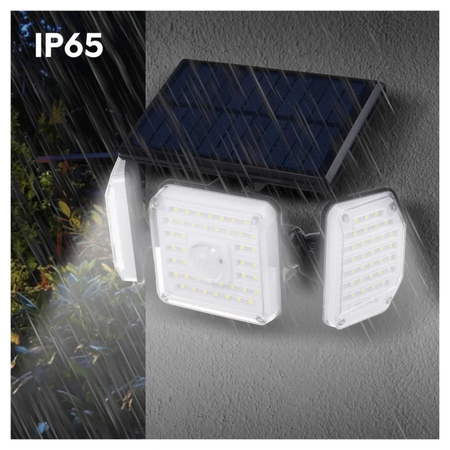 Maclean MCE615 4W must IP65 päikesepaneeliga LED seinavalgusti liikumis- ja hämarussensoriga 320 lm 4000K, liitium-ioonaku, välitingimustesse (aeda, fassaadile, terrassile) – 6