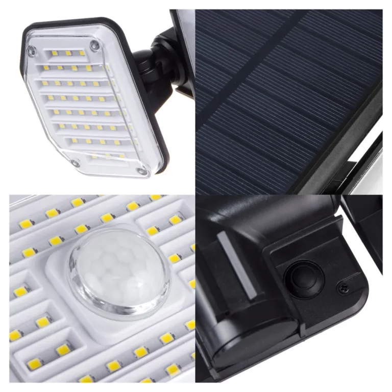 Maclean MCE615 4W must IP65 päikesepaneeliga LED seinavalgusti liikumis- ja hämarussensoriga 320 lm 4000K, liitium-ioonaku, välitingimustesse (aeda, fassaadile, terrassile)