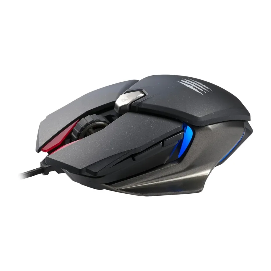 Mad Catz B.A.T. 6+ must 16000 DPI RGB-valgustusega 10-nupuline juhtmega optiline mängurihiir, ambidextrous, 1,8 m USB-kaabel – 8