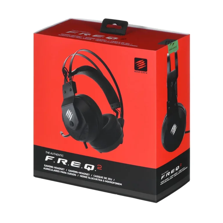 Mad Catz F.R.E.Q. 2 must 280 g juhtmega binauraalne mänguripeakomplekt 3,5 mm ühendusega, neodüümielementide ja mürasummutusega mikrofoniga