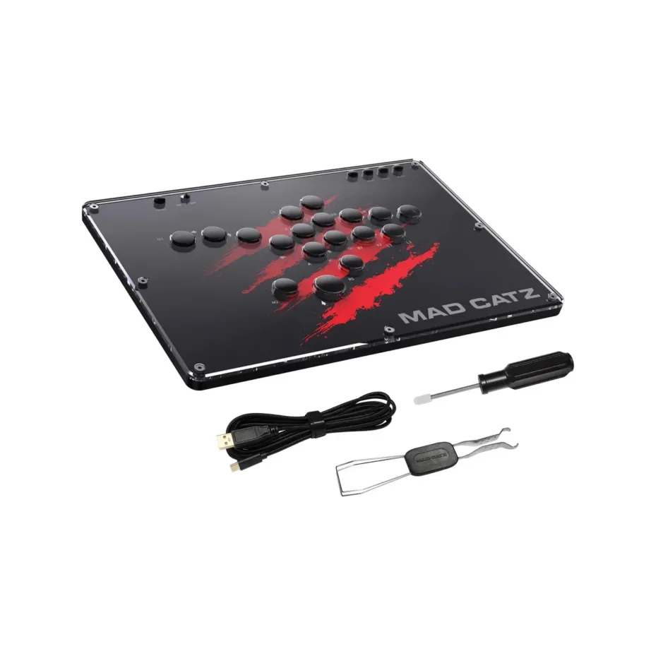 Mad Catz N.E.K.O GAPCCAINBL002-0 must 18-nupuline USB-C arkaadipult Windows/PS4/Switchile, mõõdud 340x240x35 mm – 2